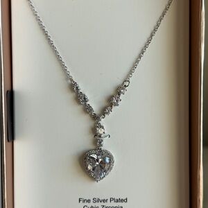 Silver Heart Pendant Necklace